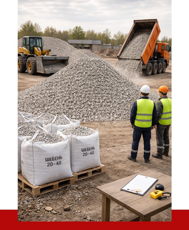Известняковый щебень 20-40 в Жигулёвске от 2125 р. ПРОНЕРУДЖгл