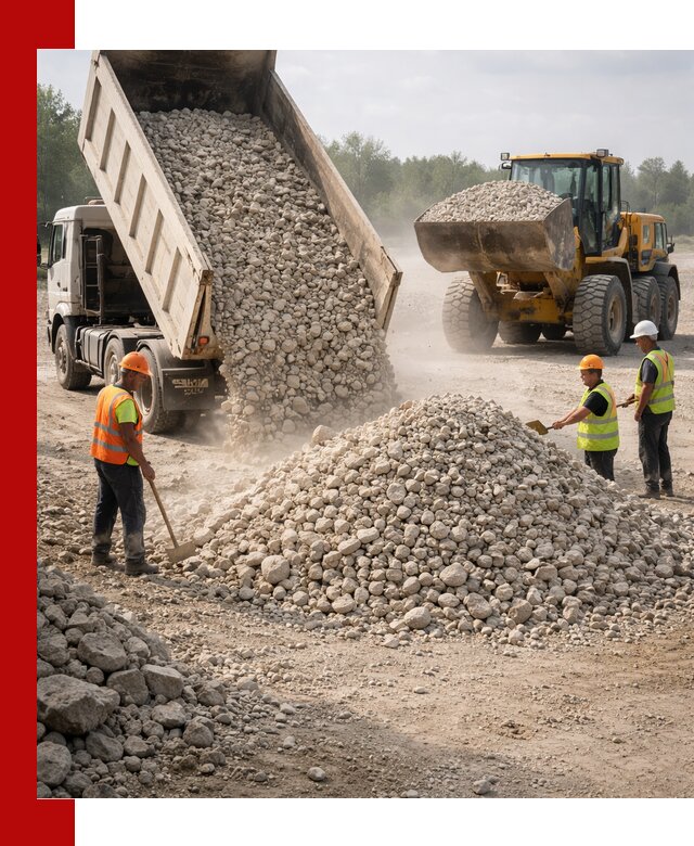 Доставка известнякового щебня фр. 40-70 в Жигулёвске
