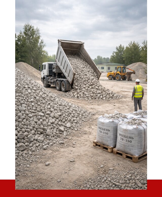 Известняковый щебень фракция 70-150 в Жигулёвске от 1265 р. | ПРОНЕРУДЖгл