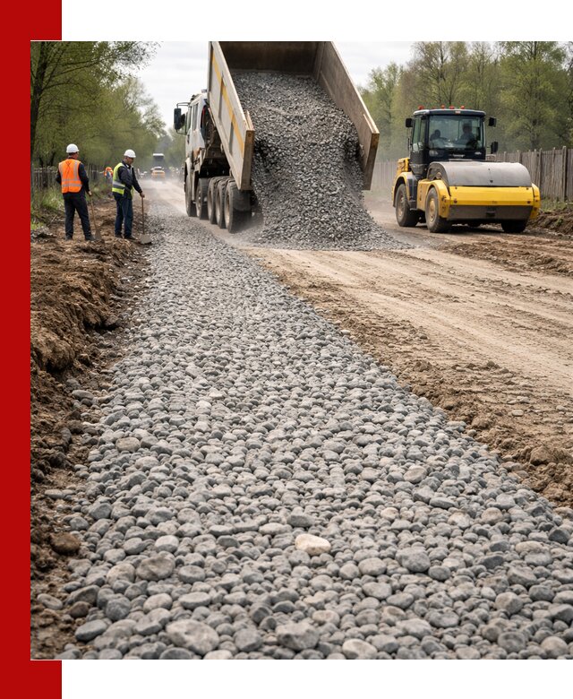 Доставка щебня для отсыпки дорог в Жигулёвске высокого качества