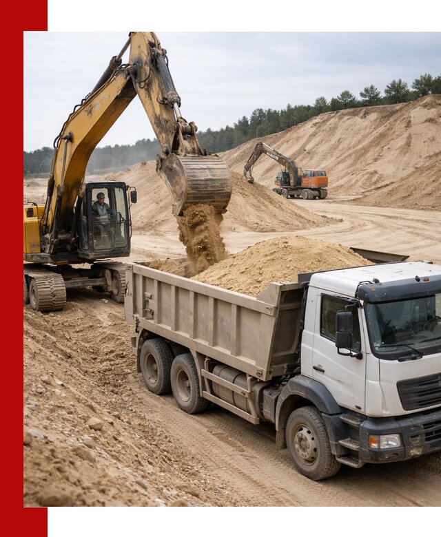 Доставка карьерного песка с самосвалами и разгрузкой в Жигулёвске