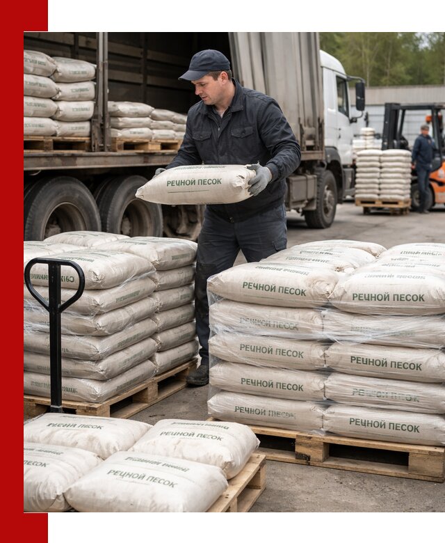 Речной песок в мешках с доставкой в Жигулёвске