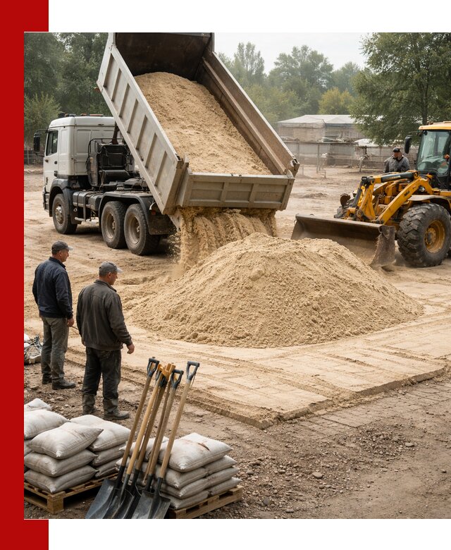 Доставка мытого песка в Жигулёвске с самосвалами по выгодной цене