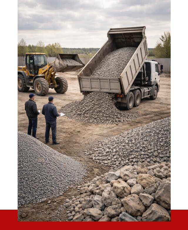 Гравий и камень с доставкой в Жигулёвске от 4250 р. - ПРОНЕРУДЖгл