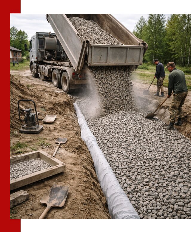 Гравий для дренажа с доставкой в Жигулёвске качественный и недорогой