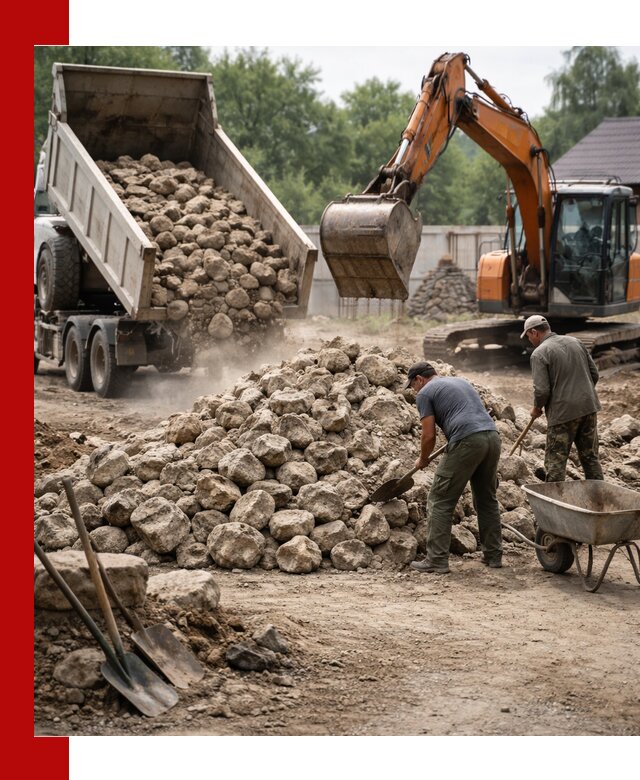 Доставка и разгрузка бутового камня в Жигулёвске