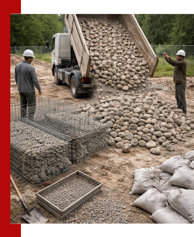 Камень для габионов фракция 70–151 в Жигулёвске