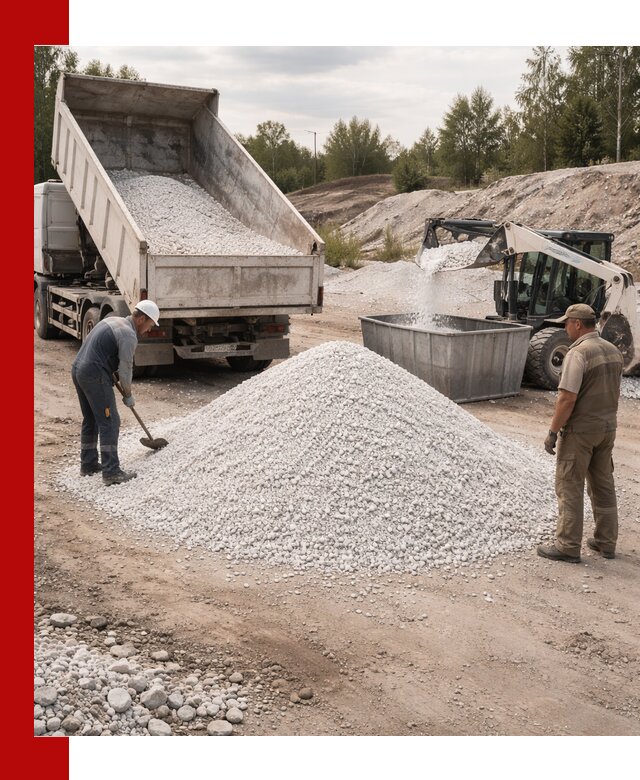 Доставка и продажа белой мраморной крошки в Жигулёвске