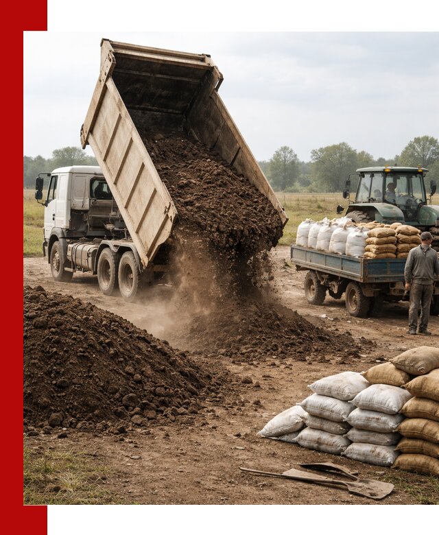 Доставка грунта и удобрений оптом в Жигулёвске для сельхоз и строительства