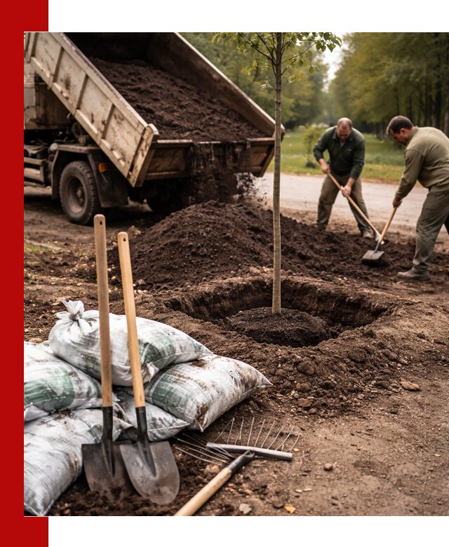 Грунт для посадки деревьев в Жигулёвске — доставка и подготовка почвы