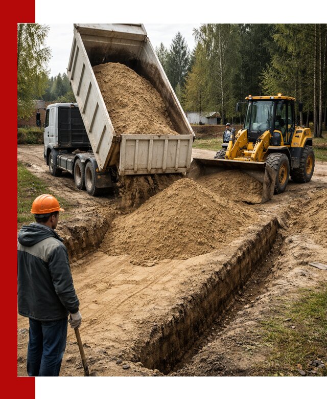 Доставка песчаного грунта в Жигулёвске для строительных работ