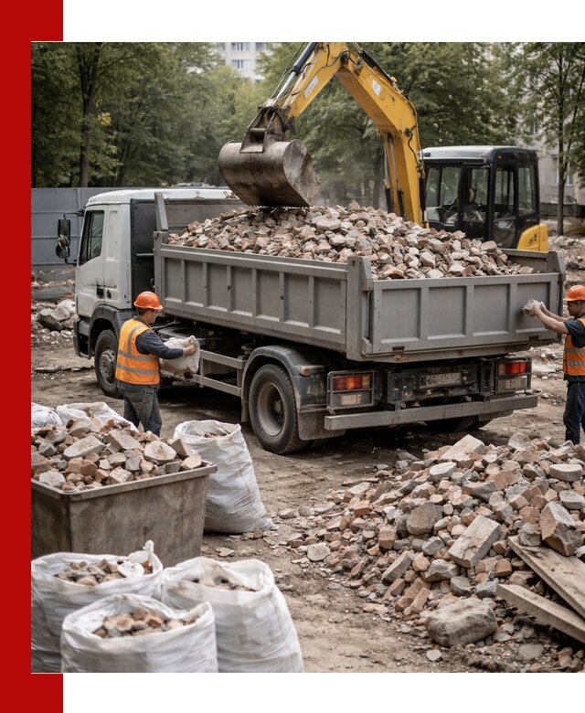 Вывоз строительного мусора в Жигулёвске с самосвалами и контейнерами