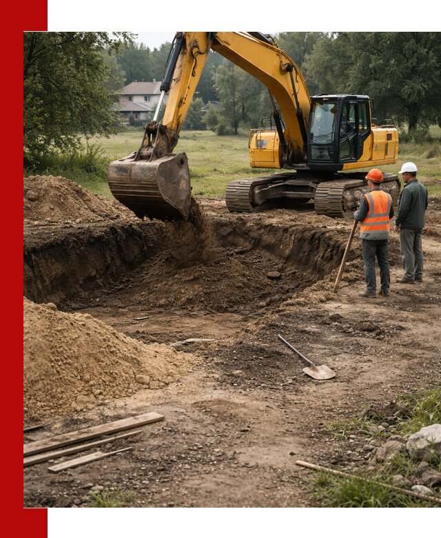 Рытье котлована под фундамент в Жигулёвске (быстро и недорого)