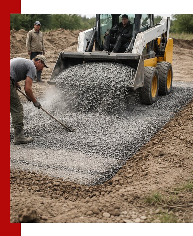 Устройство щебеночной подушки в Жигулёвске для дорог и фундаментов
